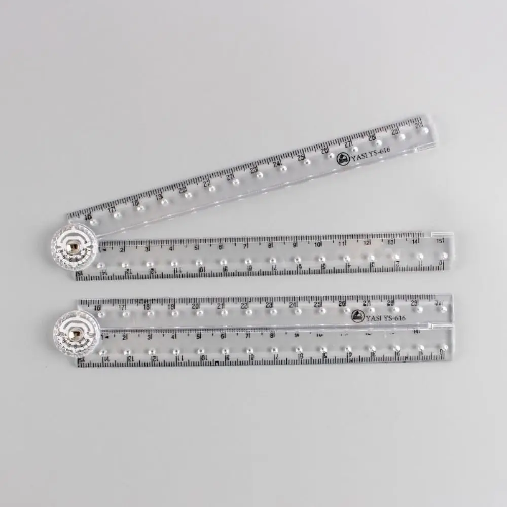 Office Supplies Measuring Tools Clear Folding Ruler Geometry Measuring Ruler Design Drawing Ruler Angle Measurement Ruler