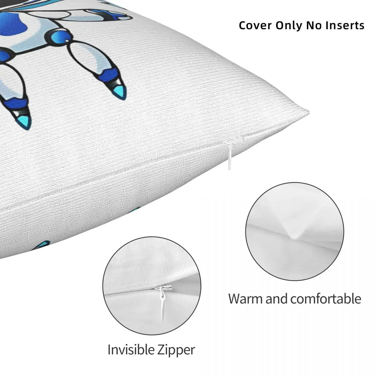 Astrobots Wink Pillow Cases Cushion Cover Creative Decorative Throw Pillow Case Cover for Sofa 18"x18" image 6