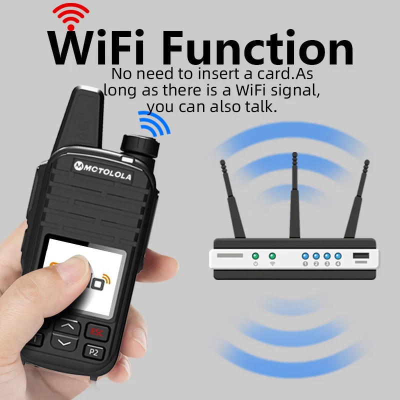 MOTOLOLA  2G 4G Zello global high definition sound quality walkie talkie Wi Fi Android Bluetooth 6000mAh high battery GlobalPTT