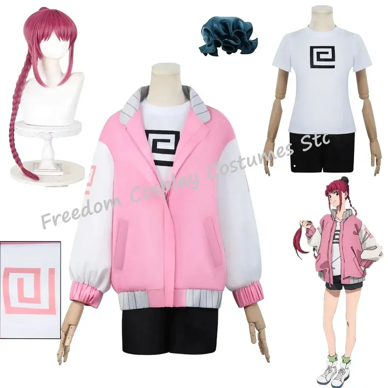 

♥ Новинка 2025, костюм для косплея Lu Shaotang, парик, аниме Sakamoto Days Lu Xiaotang, розовая куртка, шорты, футболка, головные уборы на Хэллоуин ★ ☆ ly99