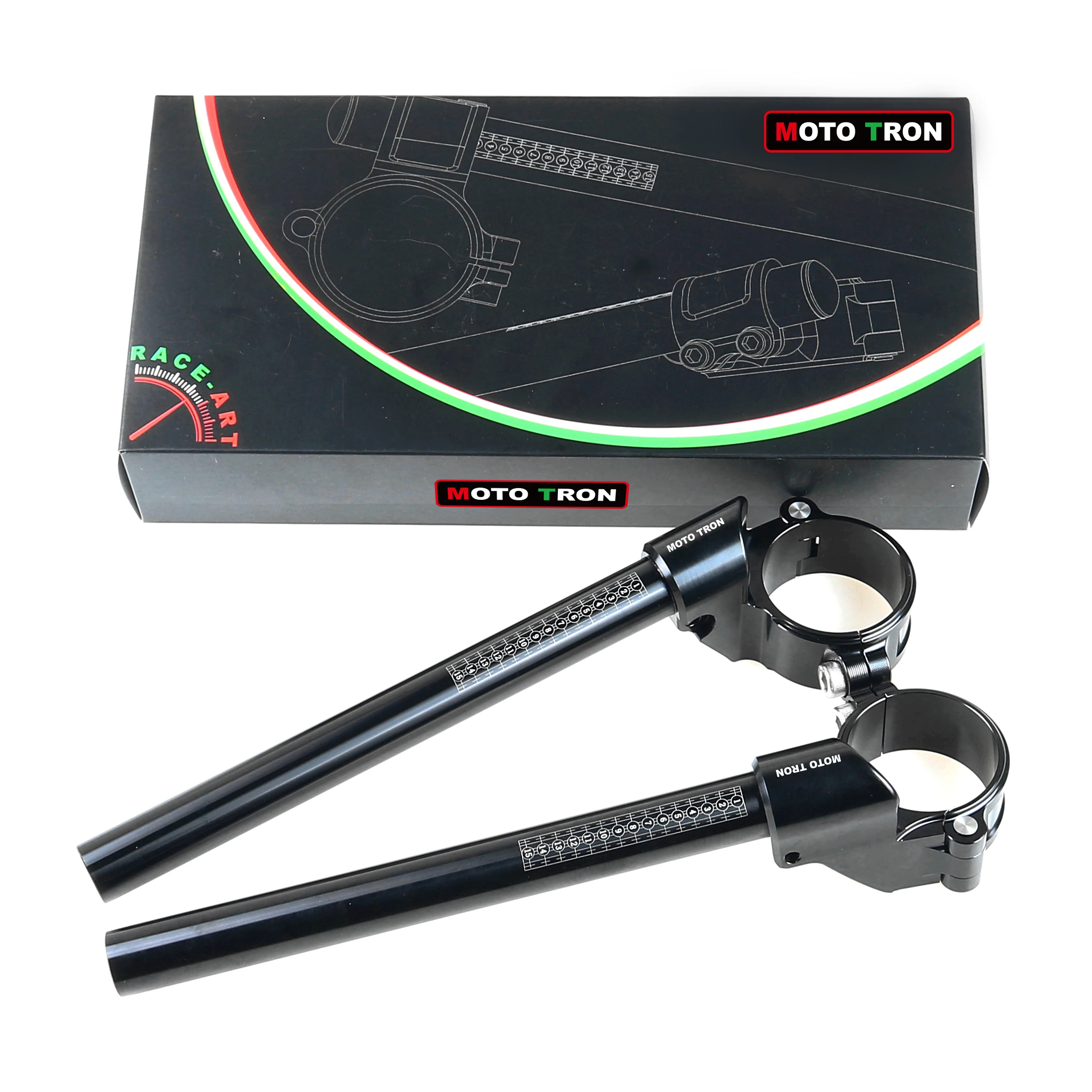MOTO TRON CNC Aluminum Motorcycle Handlebar Clip-Ons Fork Handle Bars Clip ons For Aprilia RS660/Tuono660 2021-2025