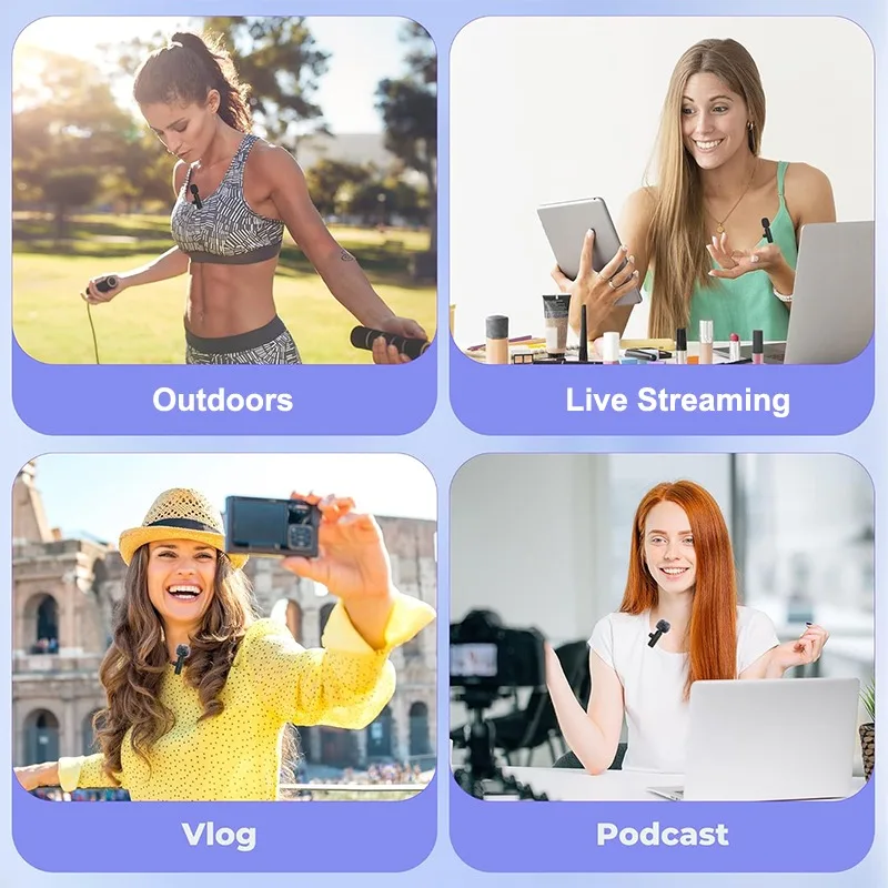Wireless Lavalier Microphone Mini Lapel Mic for Type-C Smartphones Vlogging Facebook Videos Audio Recording image 2
