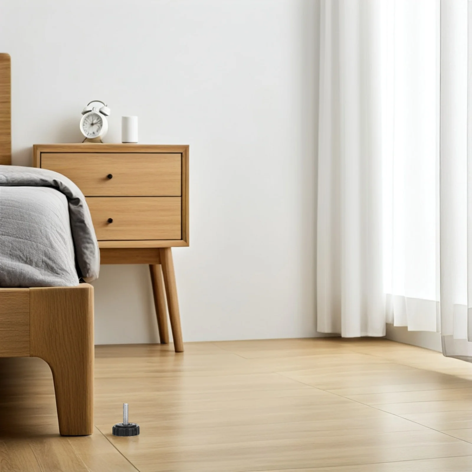 12 قطعة من وسادات الأثاث، أقدام مطاطية قابلة للتعديل، أدوات تسوية مضادة للانزلاق لكرسي الأريكة وطاولة السرير وحماية الأرضية