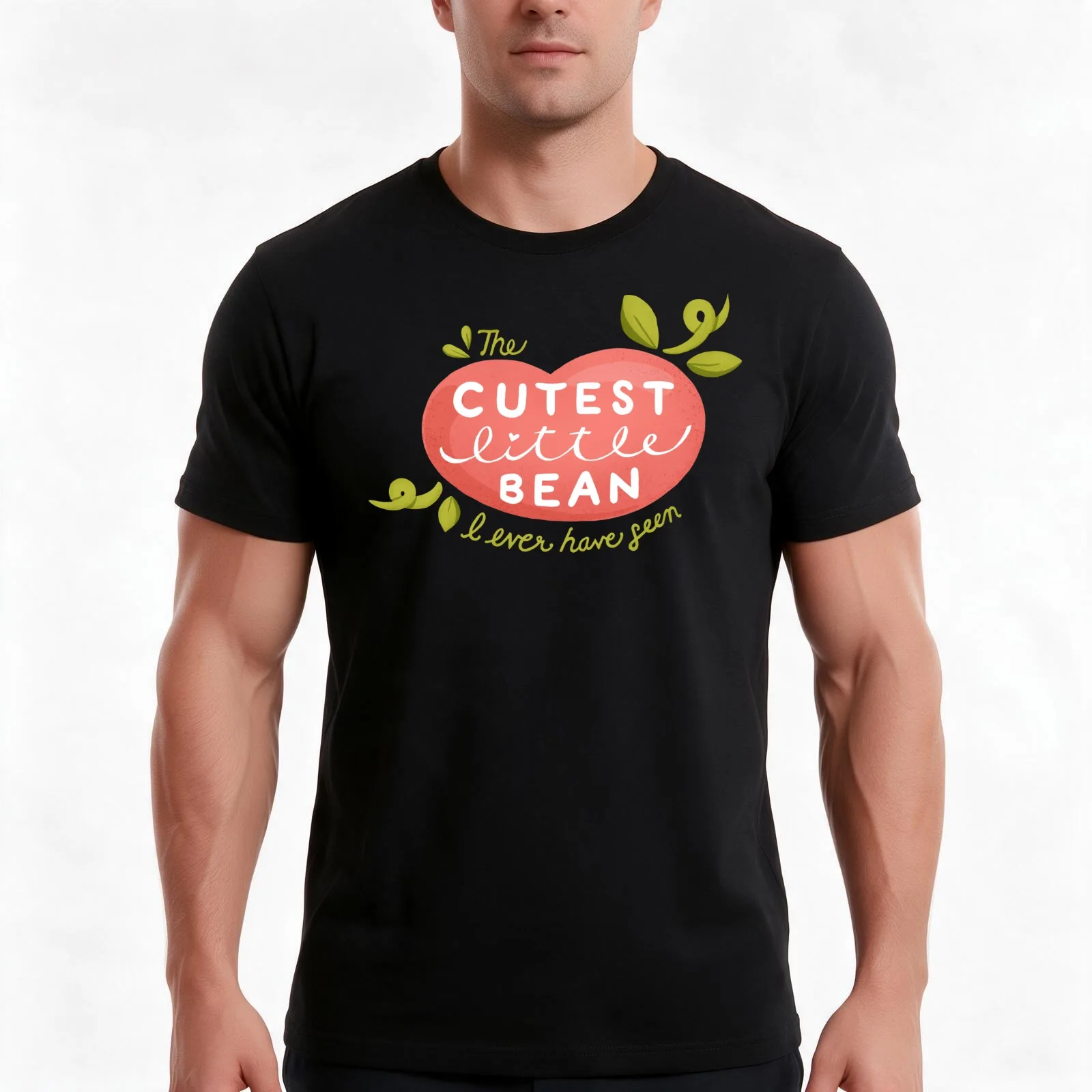 Cutest Little Bean I Ever Have Seen T-Shirt, Summer Casual Cotton Tee, Oversized Streetwear Tops, Vintage Graphic Print