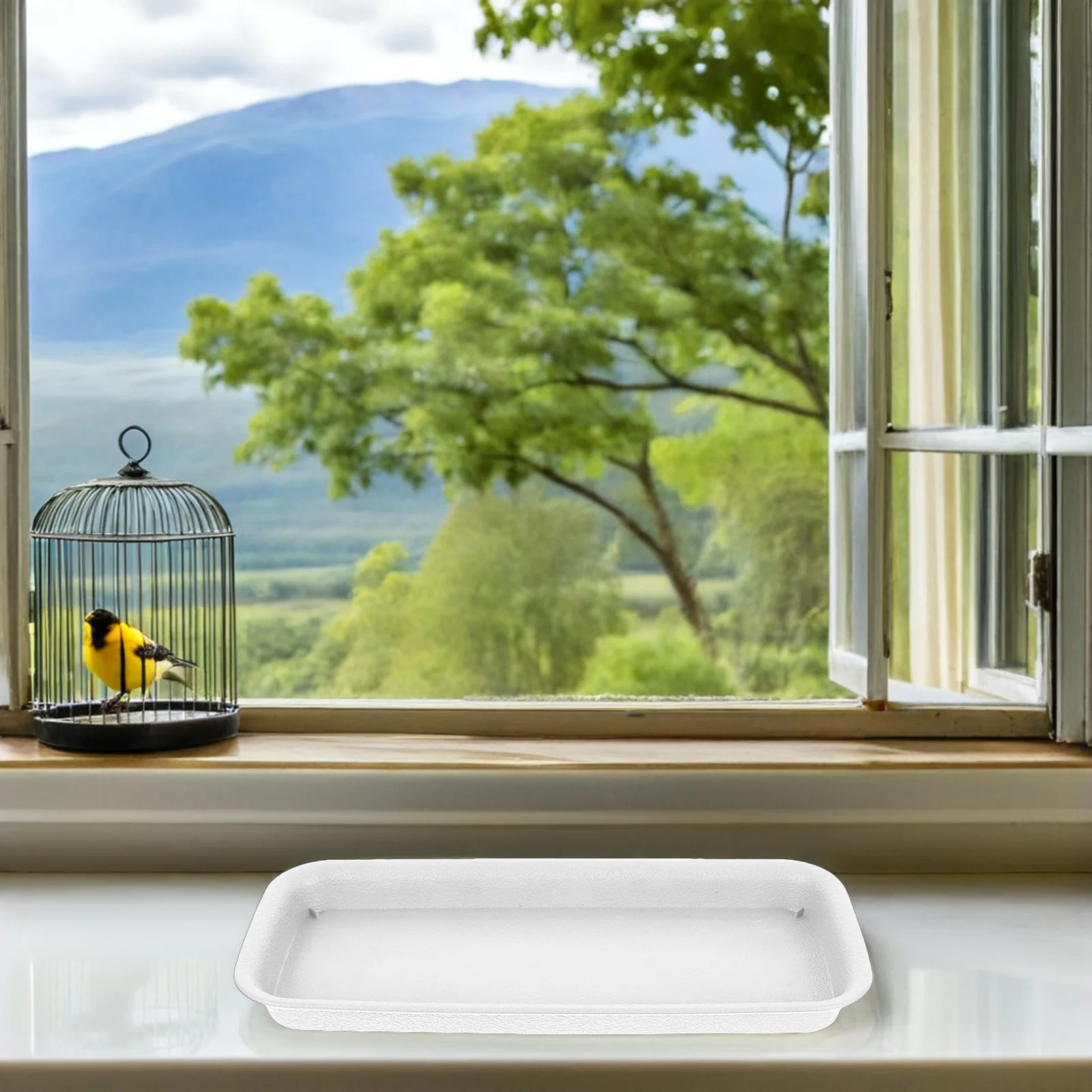 

Прочный прямоугольный блюдце, пластиковый поднос для цветочных горшков, внутренняя и наружная балконная комната, офисная полка для окна, коллектор воды