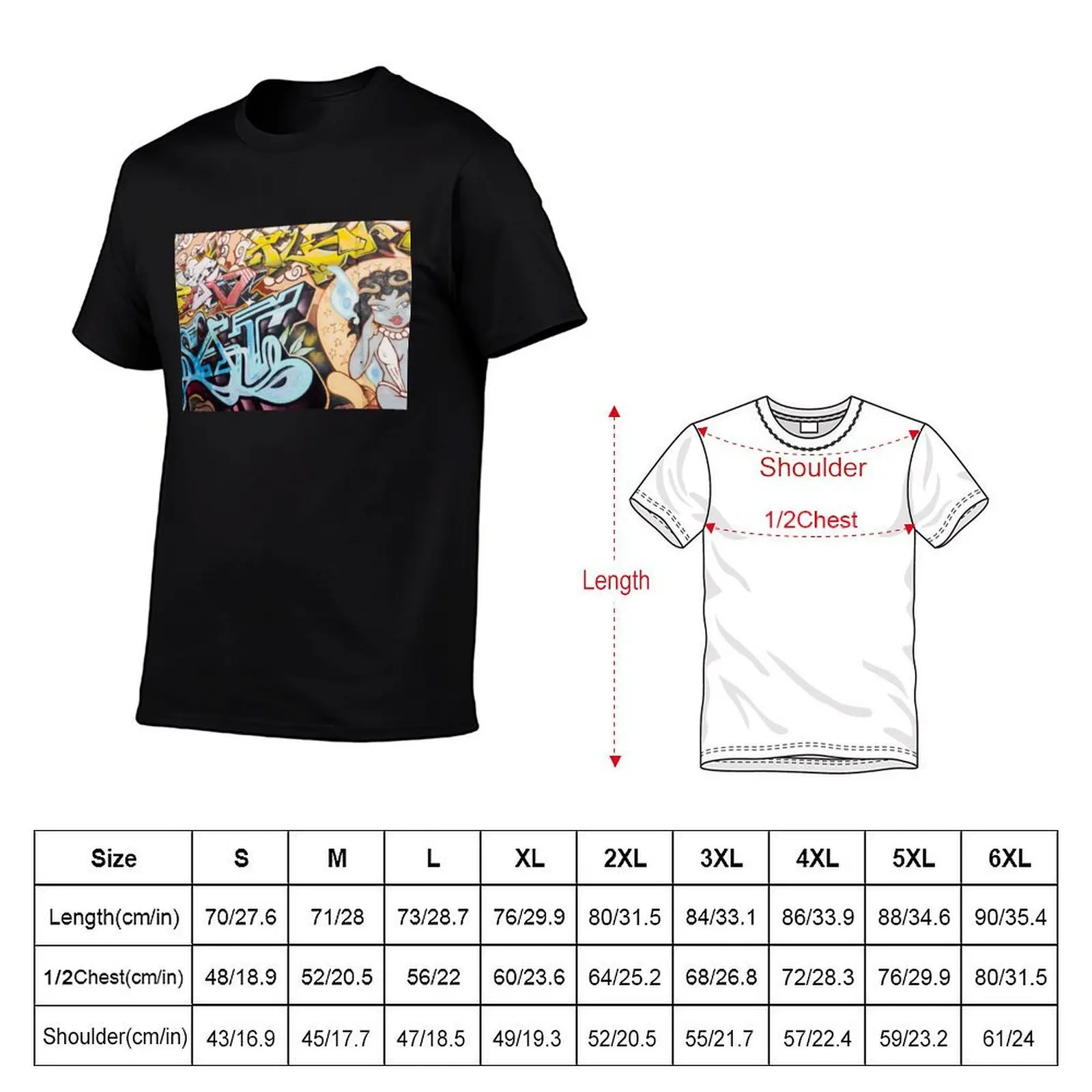 Graffiti, Fitzroy, Melbourne. T-Shirt baggy shirts summer top men tshirt