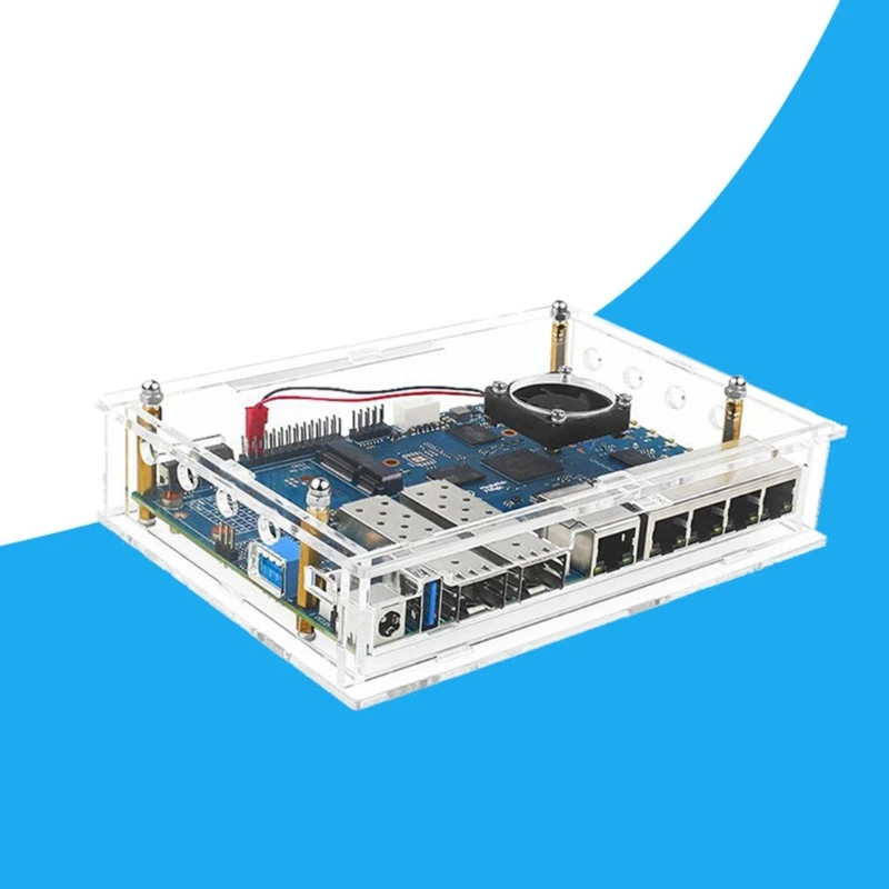 

Protective Shells Case Outer Shells for Banana Pi R3 Development Board Acrylic Enclosure with/without Fan Accessorie