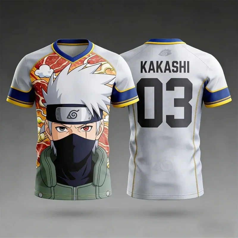 Summer New Naruto Kakashi Minato Jiraiya Sensei Student 3D All Over Print T-Shirt Breathable Anime Streetwear