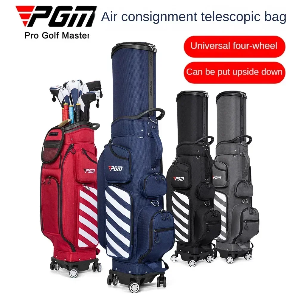 PGM Golf Bag, Men's Club Bag, Golf Bag with Tug, Telescopic Travel Bag  Organizer QB041