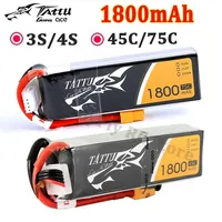 Tattu Lipo Battery 1800mAh 3S 4S 45C 75C 14.8V Lipo Batteries with XT60 Plug for RC FPV Racing Drone Quadcopter