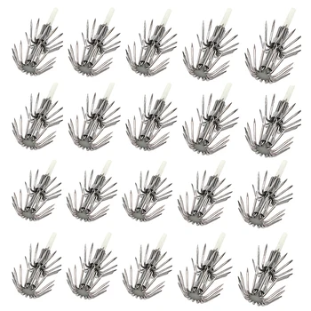 20PCS # 2.0 - # 4.0 빛나는 오징어 지그 후크 나무 새우 지그 우산 후크