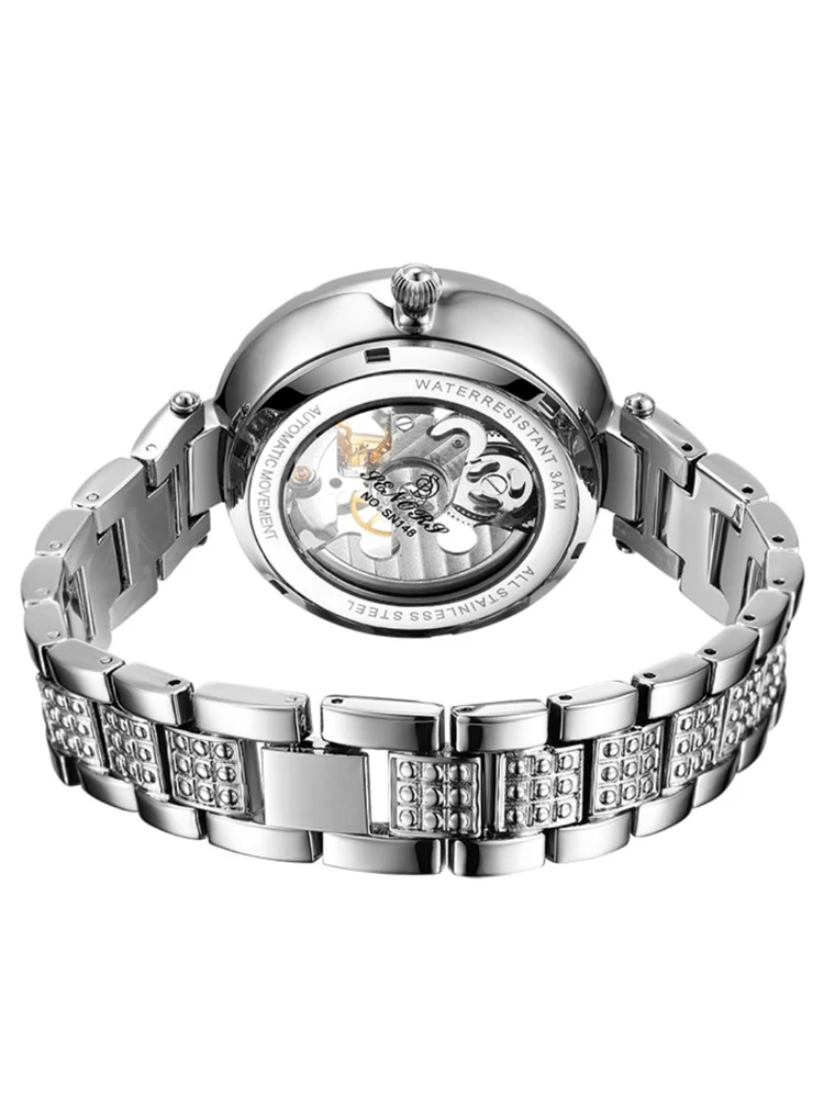 Imagem -04 - Senhoras Relógio Automático Mulher Moda de Luxo Relógio à Prova Dfor Água para Relógios Femininos Esqueleto Tourbillon Relógio Mecânico Relógio Novo