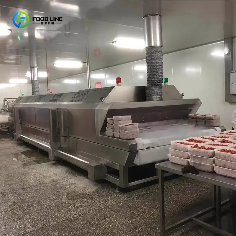 IQF Spiral Tunnel Freezer Small Air Blast Instant Quick Freezing Machine for Food Processing Plant Custom