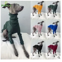 Dog Winter Clothes Fleece Whippet Vest Large Dogs Cotton Italian Greyhound Clothes Turtleneck Dog Clothes Soft Fleece Hoodie