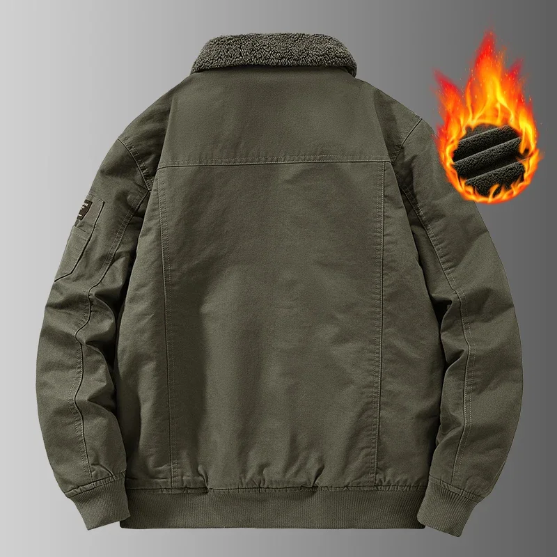 سترة مخملية عالية الجودة مقاومة للرياح دافئة لخريف وشتاء ملابس خارجية مريحة وعصرية مقاومة للرياح وقابلة للتنفس