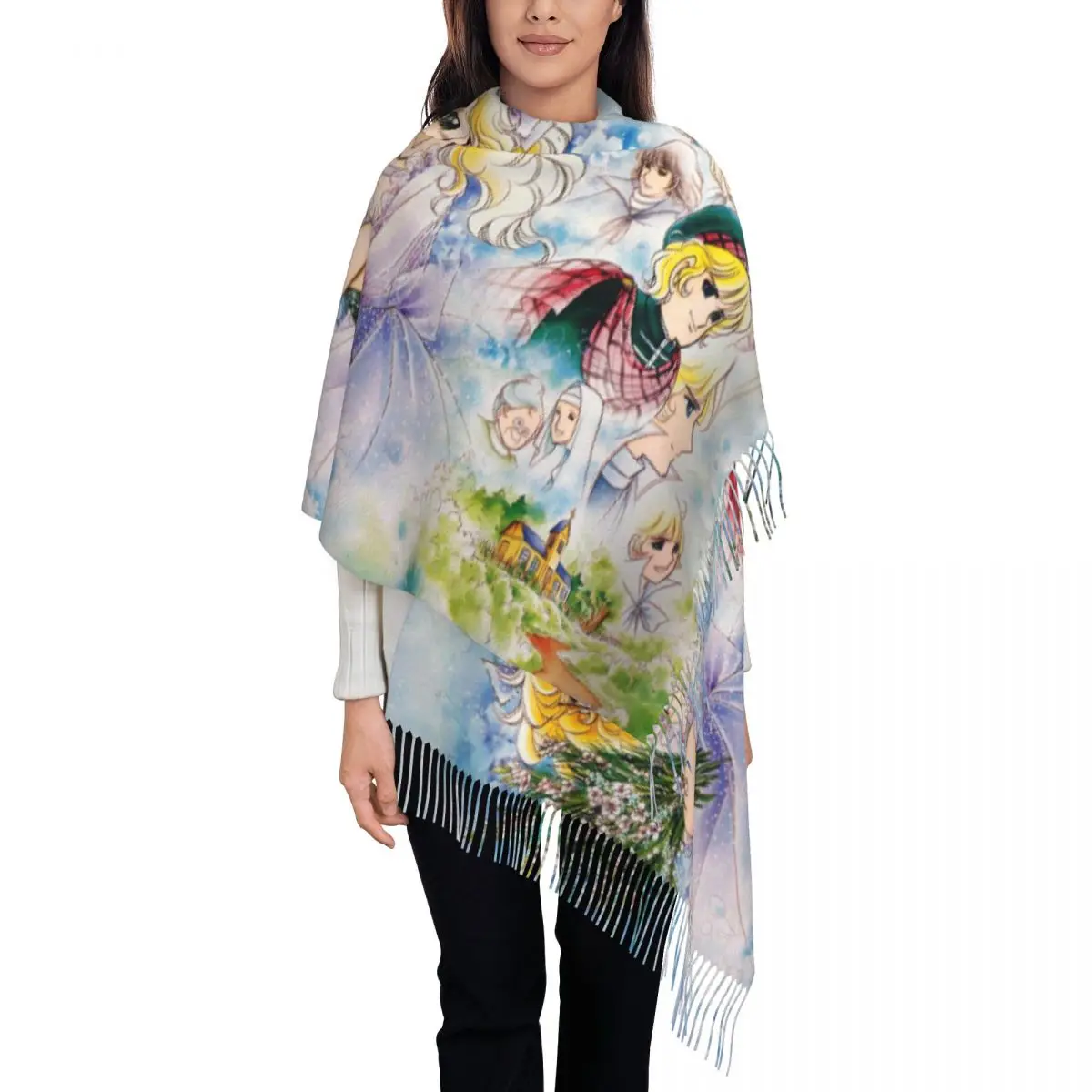 

Персонализированный печатный мультяшный шарф-конфеты для женщин и мужчин, зима-осень, теплые шарфы Candice, аниме, манга, шали, накидки