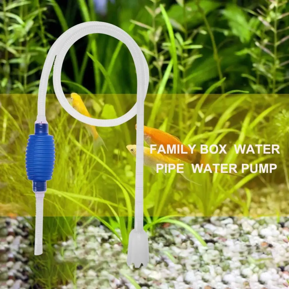 Aquarium Fish Tank Vacuum Siphon Gravel Suction Manual Cleaner Water Change Pump