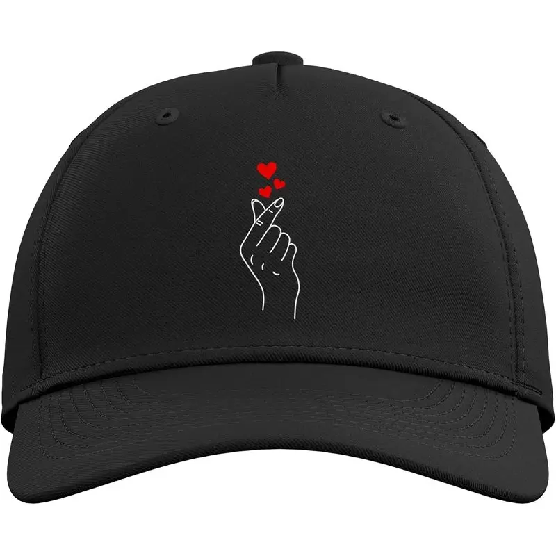 Korean Heart K-Pop Heart Hand Sign Korean Music Fans Adjustable Baseball Hat