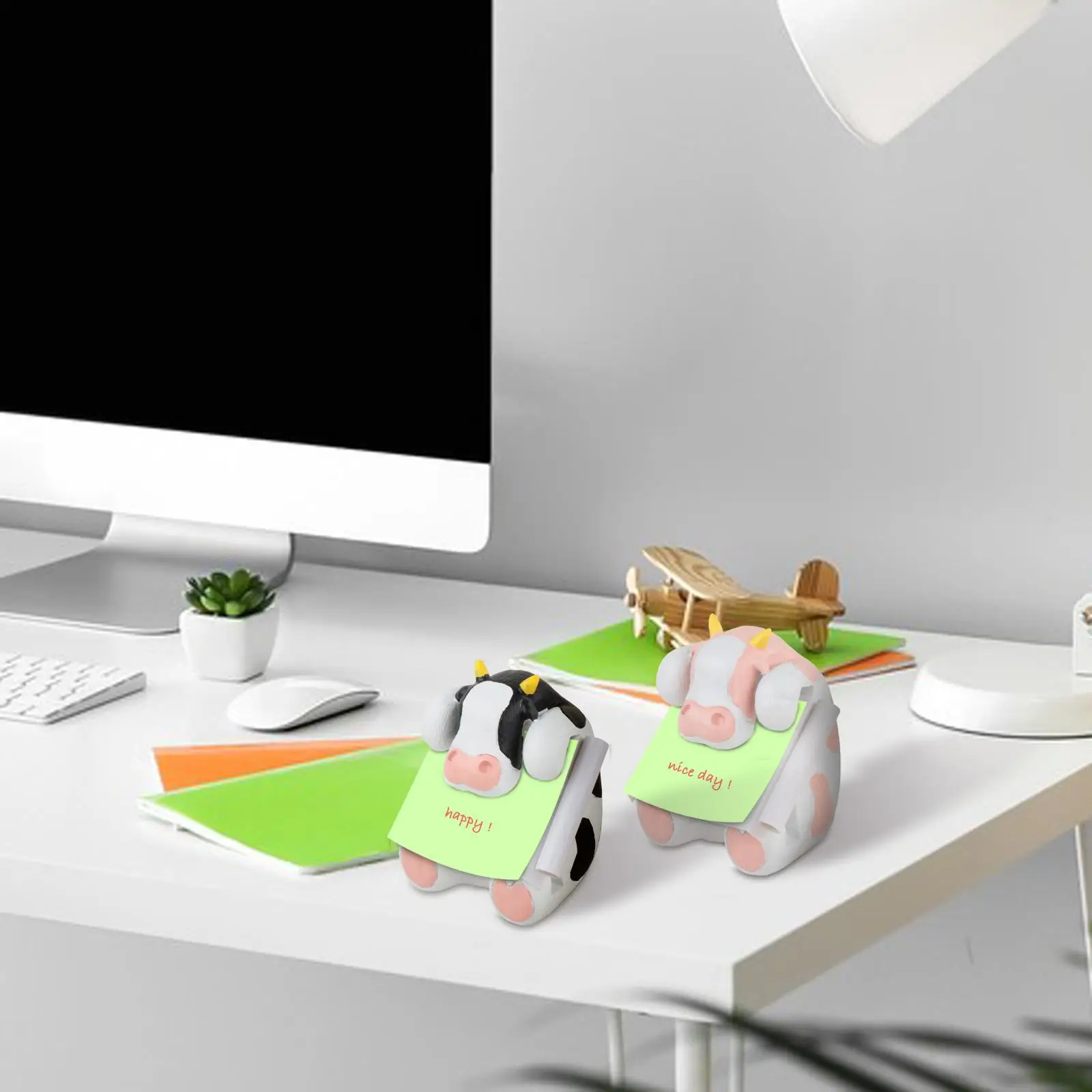 

Держатель для стикеров в виде коровы, декоративное украшение для стола, дома, школы