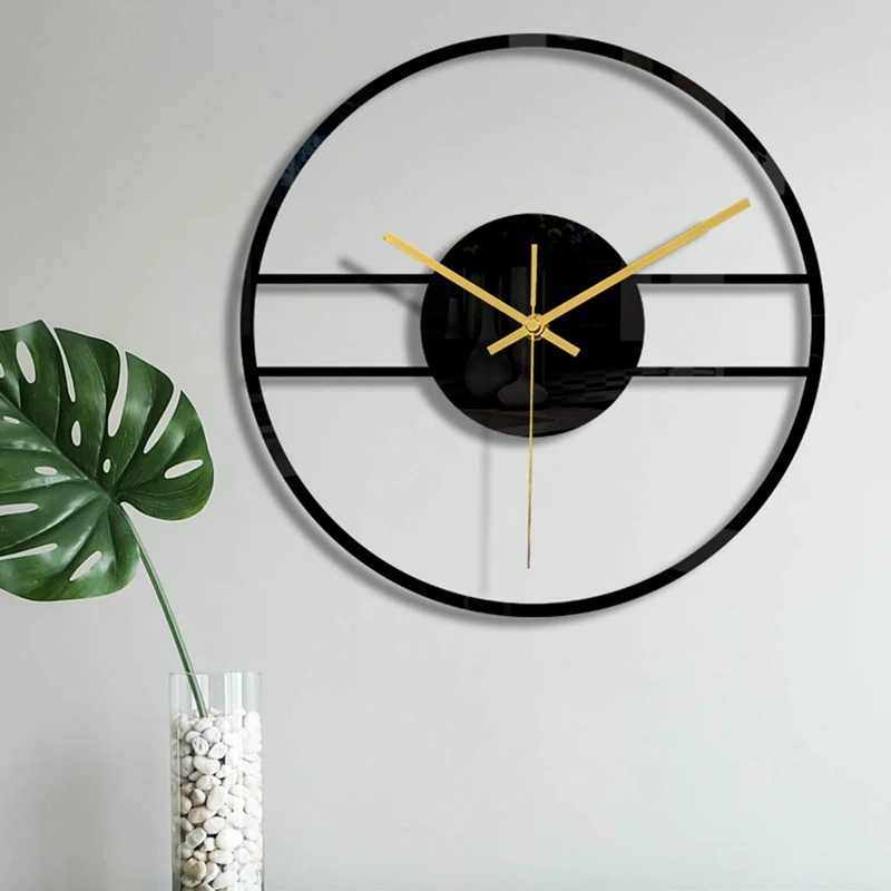 New 11.8 Inch Acrylic Transparent Wall Clock Sticker Fashion Non-Ticking Quartz Clocks Watch For Living Room Home Decor CC306