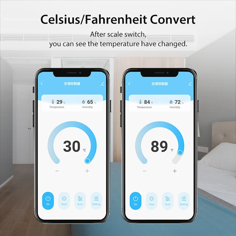 Tuya Smart Life New WiFi Thermostat DC5V Air Conditioner IR Remote Control Timer Temperature Humidity Sensor-A73M