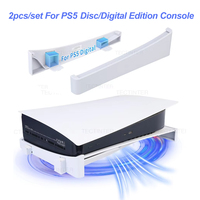 For PS5 Disc & Digital Edition Game Console 2pcs Cooling Horizontal Stand Bracket  Base Dock Mount Holder Gaming Accessories PS5