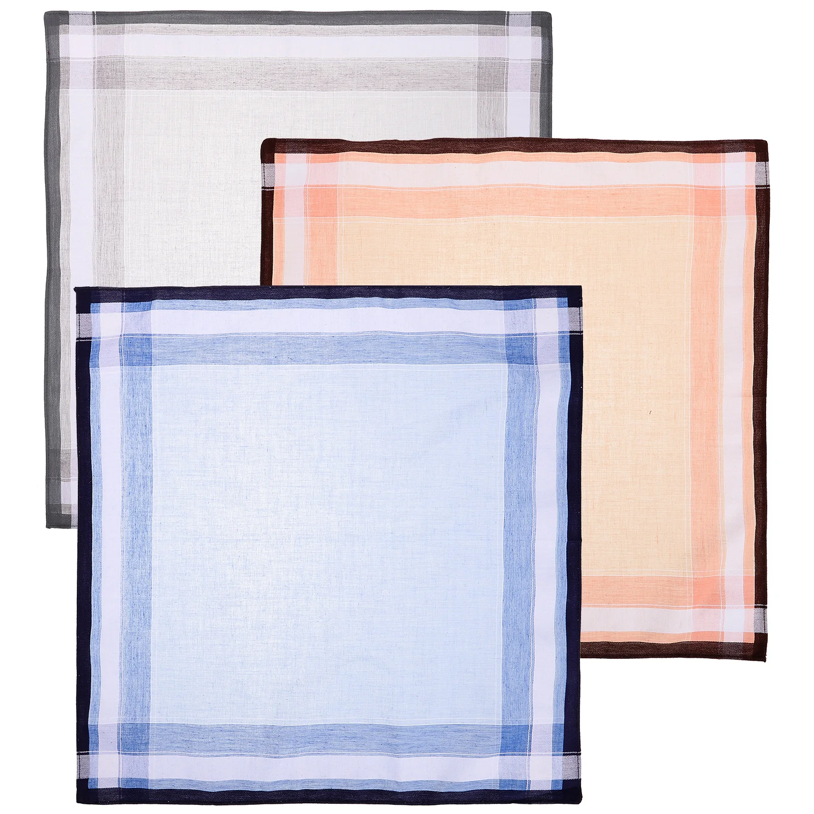 3 pezzi fazzoletti in cotone fazzoletto da taschino per uomo donna morbido tessuto ad alta densità fazzoletto di grandi dimensioni macchina stile vintage