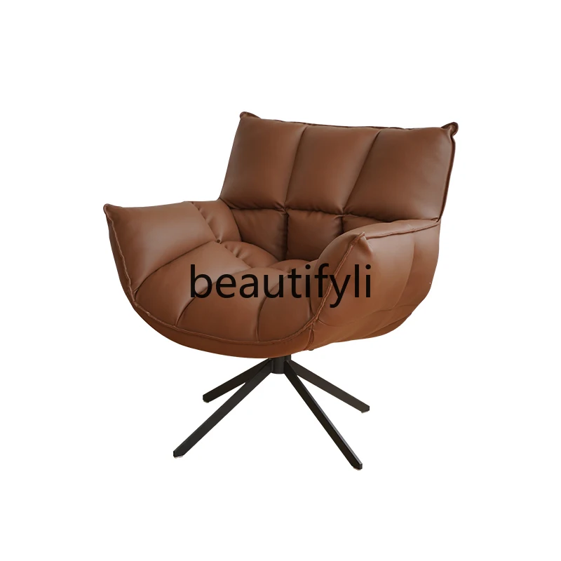 

Nordic Italian single sofa chair living room lazy leisure chair rotating chair