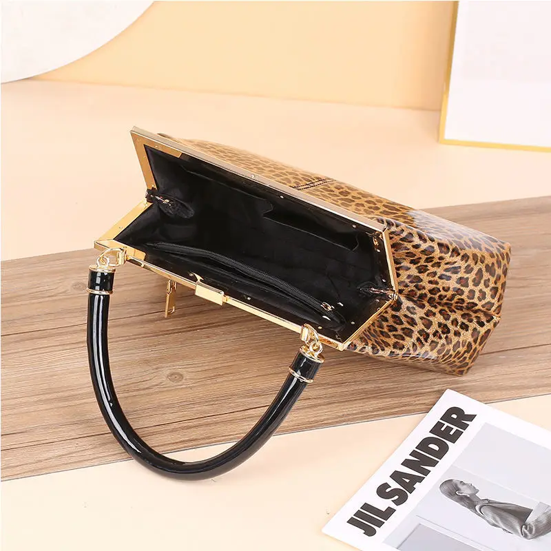 2023 New Fashion leopard Women Handbags European Design Patent Leather Lady Shoulder Bags Female Girl Brand Luxury Crossbody Bag