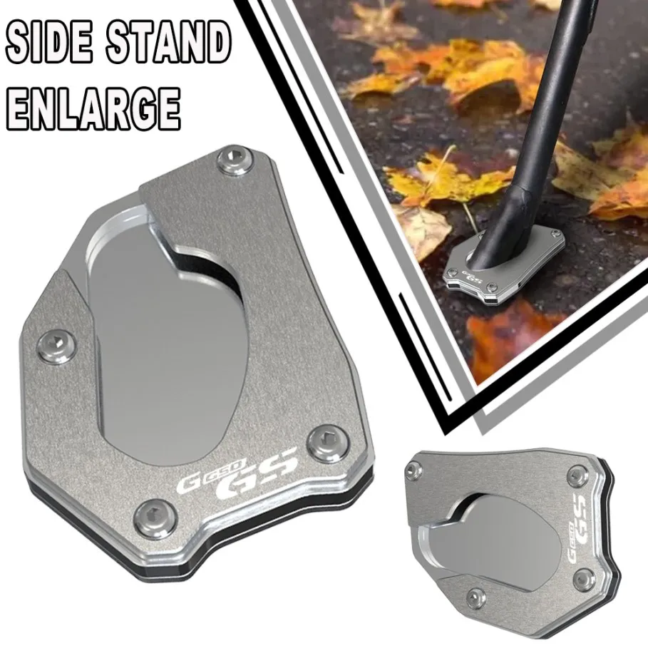 

Motorcycle Accessories G 650 G650 GS FOR BMW G650GS 2009-2013 2012 2011 2010 CNC Side Stand Enlarge Plate Kickstand Extension