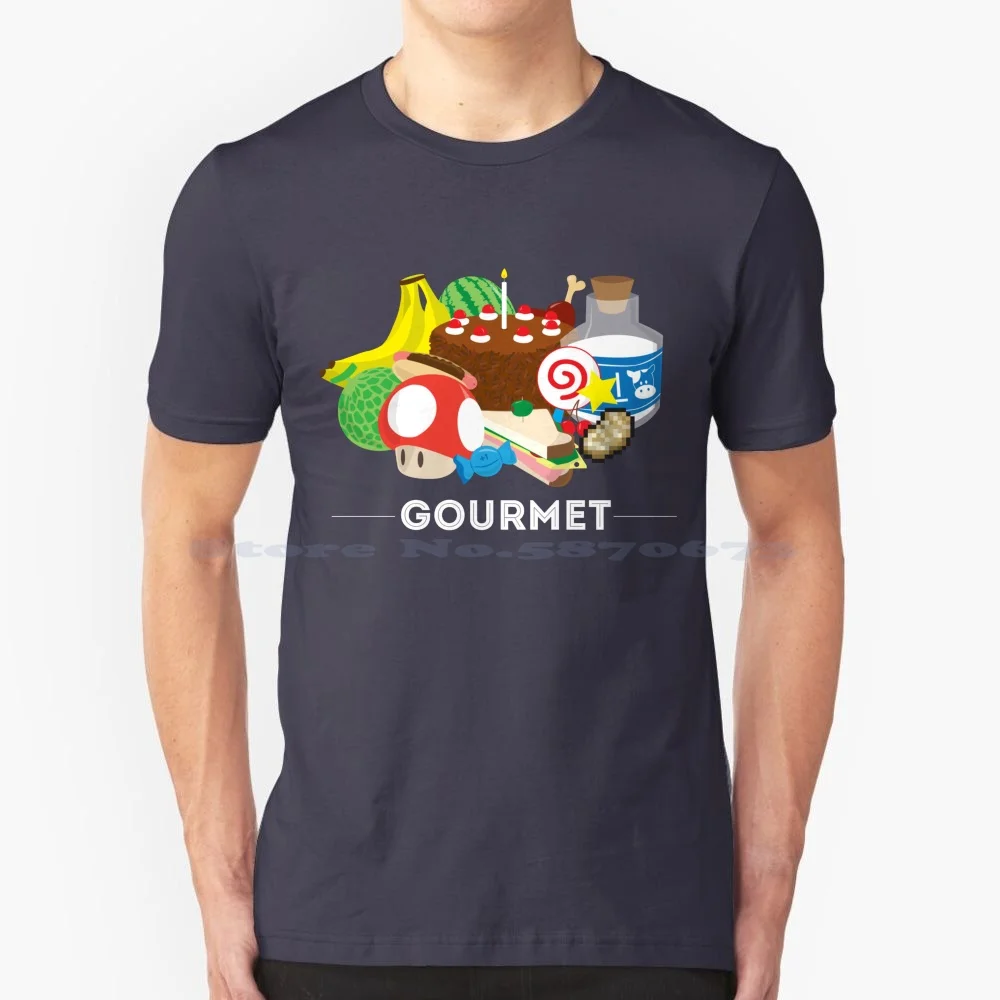 Gourmet T Shirt 100% Cotton Tee Gaming Video Game Awesome Cool Retro Mashup Parody