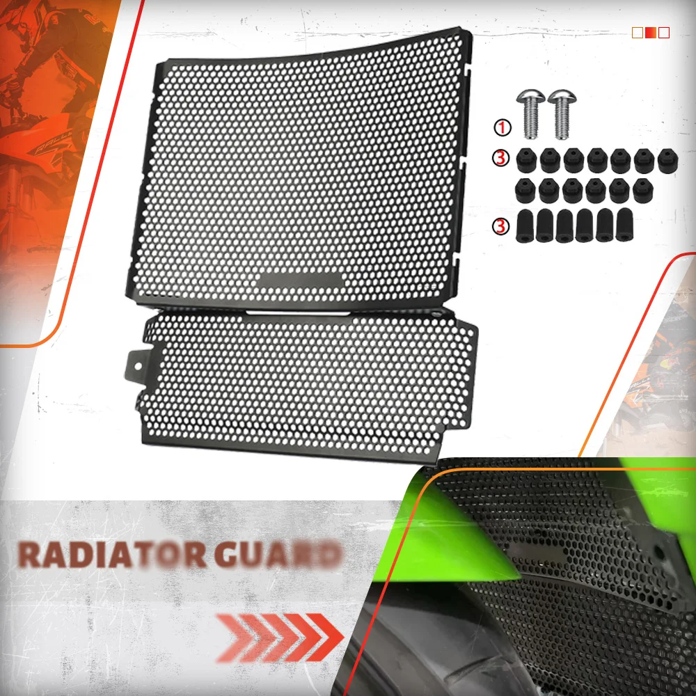 

For Kawasaki NINJA ZX10R ZX10RR ZX-10R ZX-10RR 2021 2022 2023 2024 2025 Motorcycle Radiator Grille Guard Cover Protection