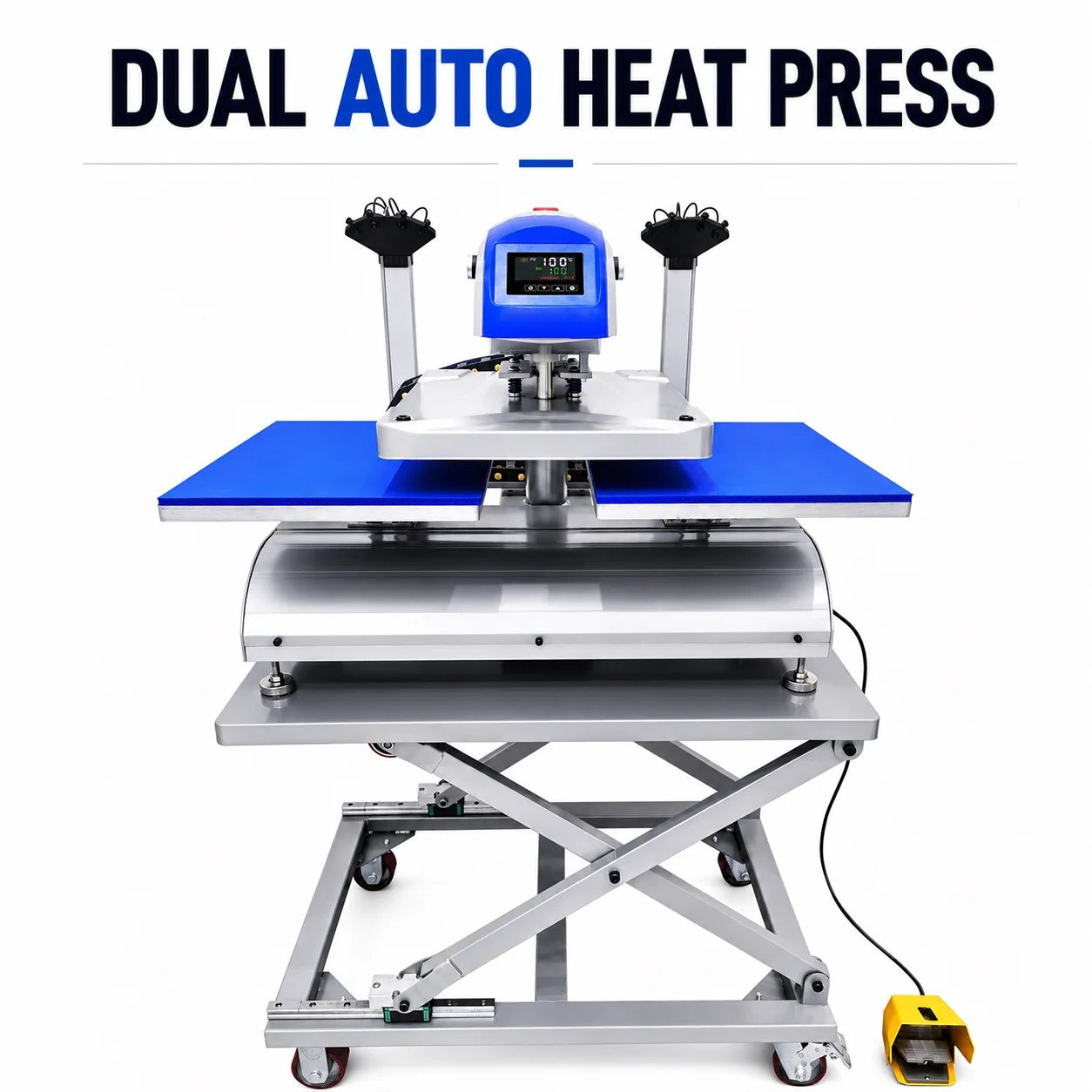 New Style Electric Automatic Large Format Dual Station T Shirt Sublimation Transfer Printing Heat Press Machine