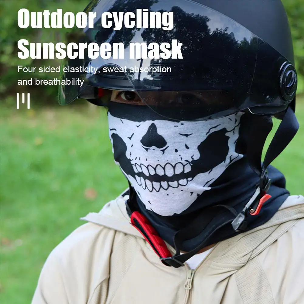 Bicycle Helmet Hood Bandana Breathable Windproof Skull Men Balaclava Ski Mask Cycling Caps Snowboard Face Cover Camping Scarf