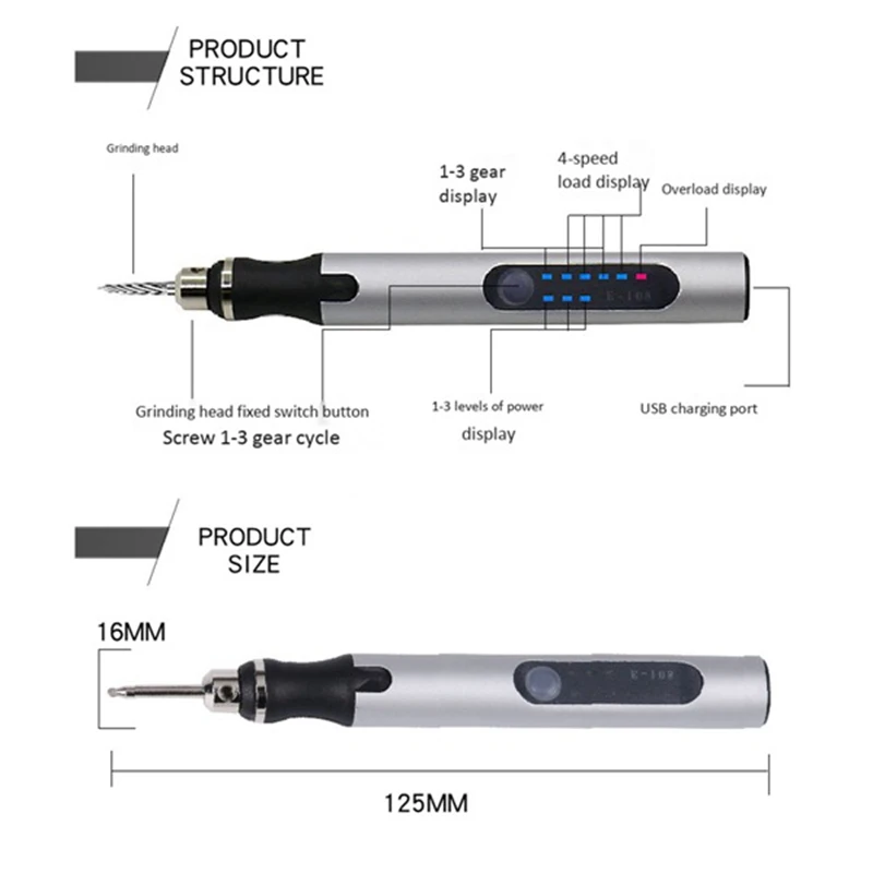 Caneta de gravura elétrica portátil Mini, Ferramentas Scrapbooking, Papelaria DIY Engrave, Carving Graver Tools