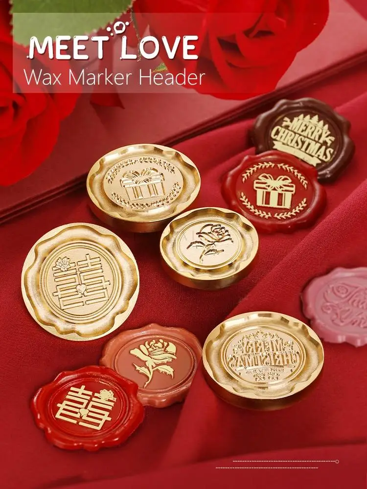 3D Embossed Wax Marker Seal Stamp Head Customize Brass 30/32/35mm DIY Scrapbooking Wedding Gift Greeting Card Decoration Tools