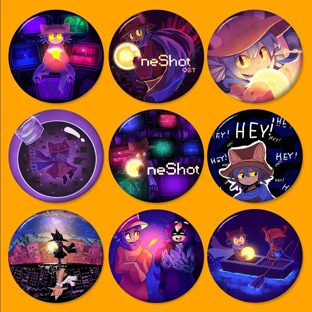 Anime Niko Oneshot New  Brooches Soft Button Pin Funny Silly Gnarpy on A Skateboard Meme Badge Gamer Collection Gifts