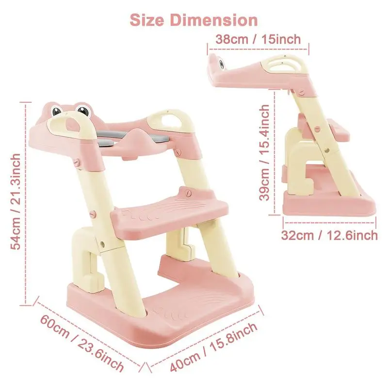 유아용 변기 좌석 접이식 변기 훈련 의자, 사다리 포함 변기 좌석, 변기 스텝 스툴 사다리 포함