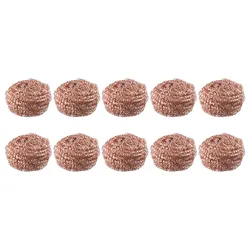 10Pcs Copper Plated Wire Cleaner Ball Soldering Solder Iron Tip Sponge Balls For Cleaning Soldering Irons Nozzle Tip