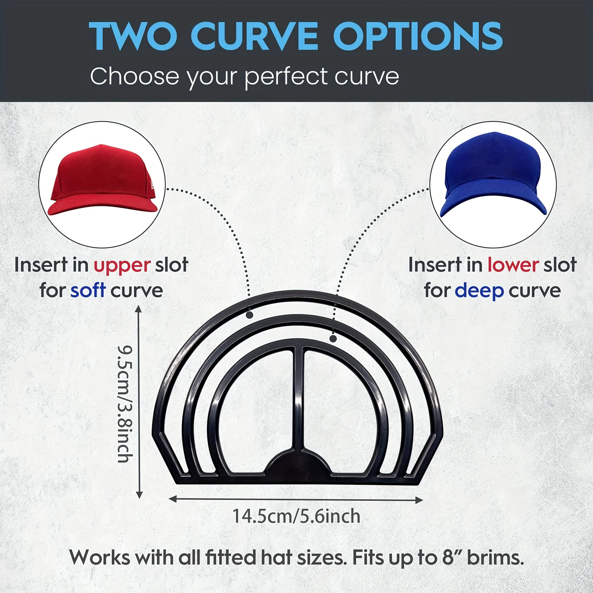 Brim Bender-Perfect Hat Bending Band with Optional Steam-Convenient Brim Shaper Design with Dual Option Bill Bender Slots view 3
