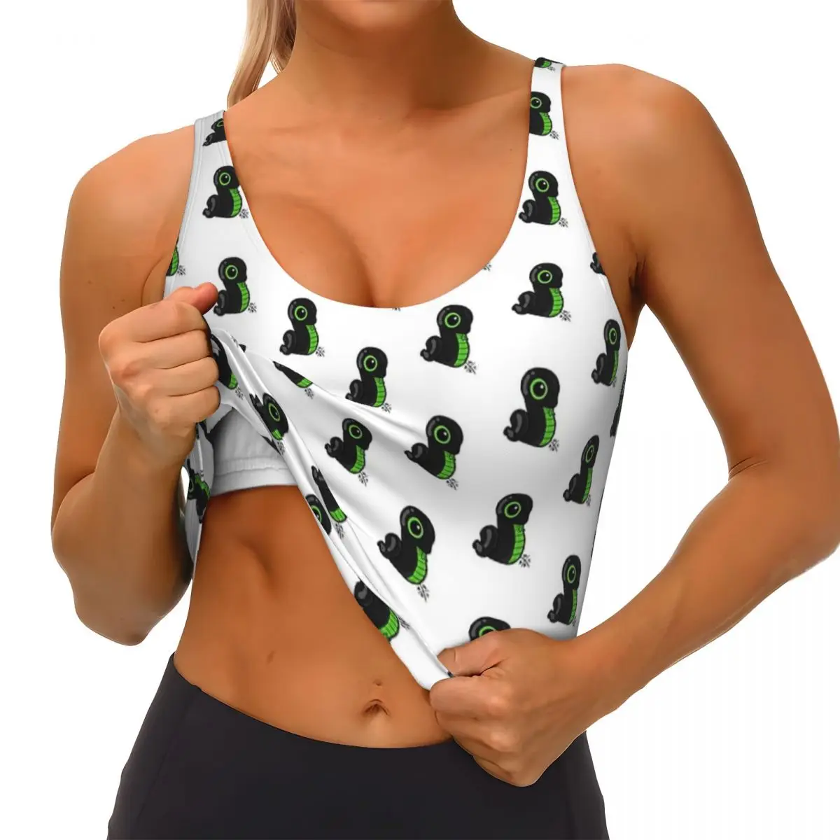 Sneki Snek Fan-pegatina Razer con diseño personalizado para mujer, chaleco deportivo, sujetadores, entrenamiento de gimnasio, camisetas sin mangas cortas de Yoga de alto impacto