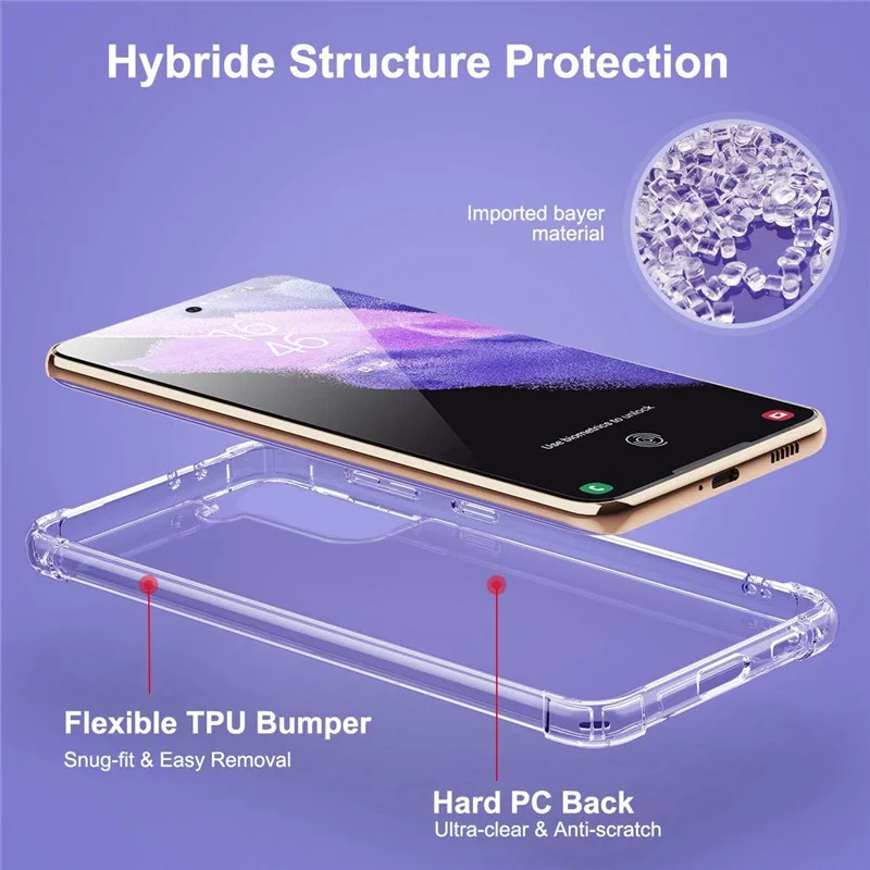 Shockproof Clear Silicone Soft Back Case For Samsung S24 S23 S22 S21 Ultra Plus Cover Ultra Thin Crystal Samsung Note 20 Ultra