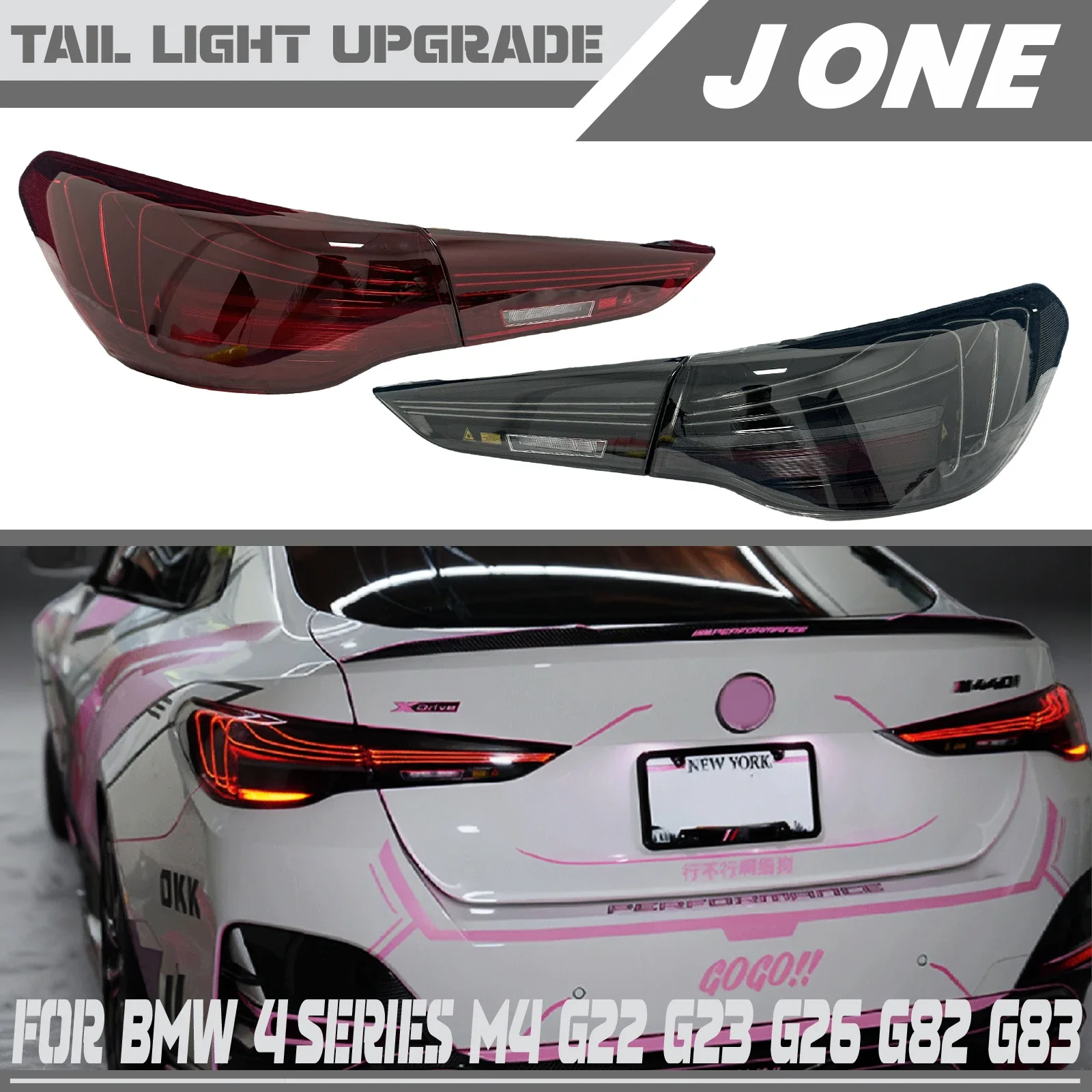 

CSL Laser Tail Lights for BMW 4 Series M4 2020-2026 G22 G23 G26 G82 G83, Compatible with 418 425 430 440, Plug and Play
