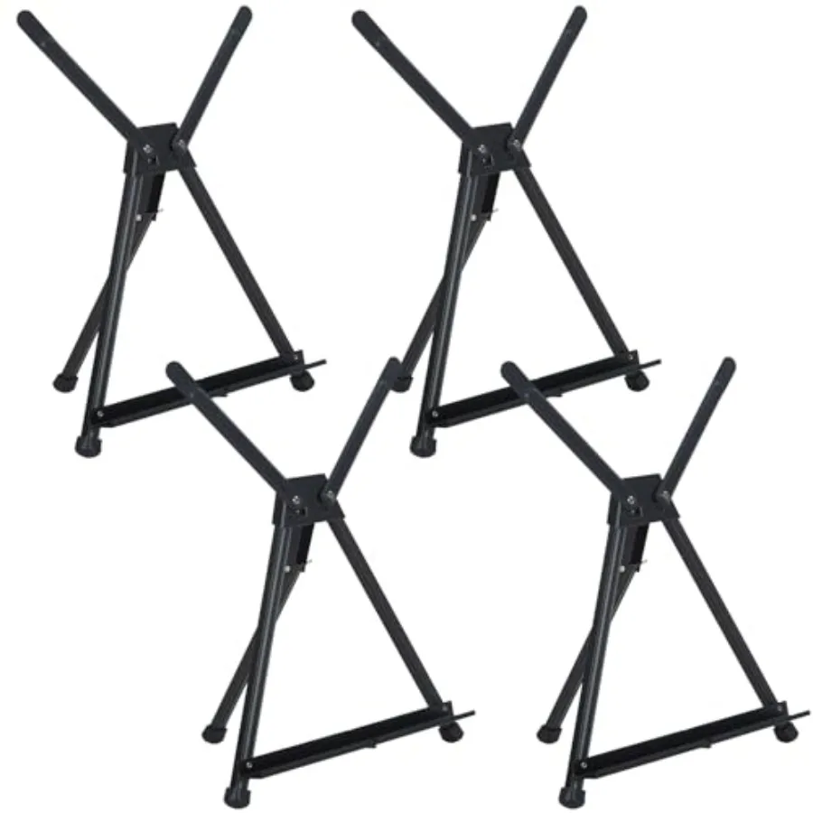 

4pcs Tabletop Easels Metal Stand for Painting and Display Aluminum Desktop Art Easel Foldable Portable Tripod Stand for Canvas