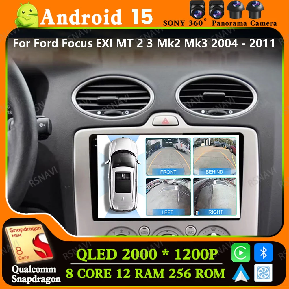

Android 15 Car Radio For Ford Focus EXI MT 2 3 Mk2 Mk3 2004 - 2011 5G WIFI Stereo DSP Wireless Carplay Auto Multimedia BT 4G LTE