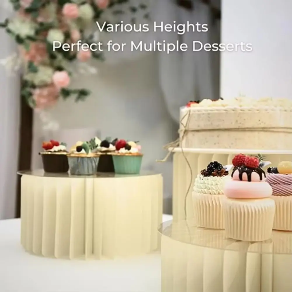 Combo Folding Display Stand Column Ornament Paper Dessert Stand Risers Roman Column Food Display Riser Window Display