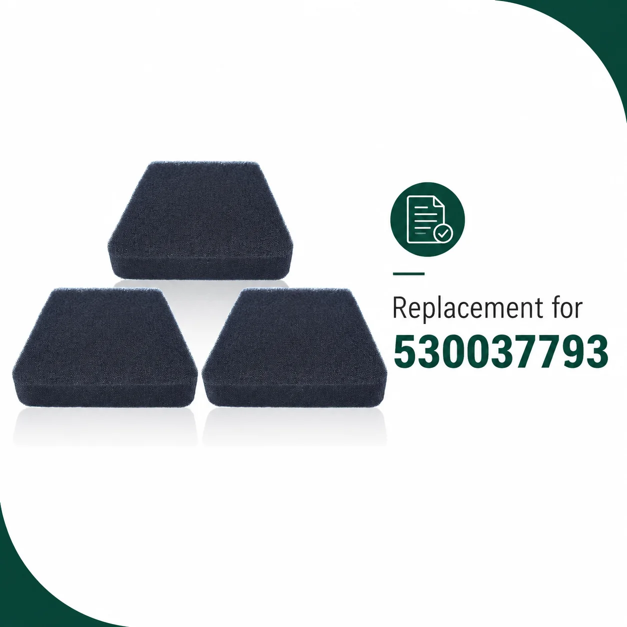 Air Filter for McCulloch 2000 3200 3500 3516 3210 Chainsaw Replaces 530037793 3 Pack, Small Engine Parts Air Cleaner Replacement
