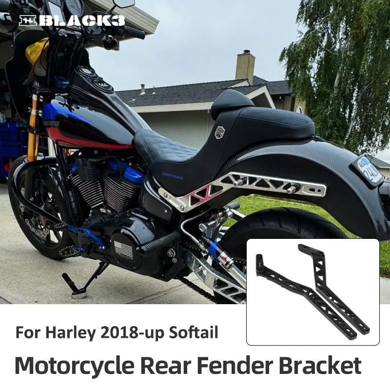 

Для 2018-up Harley Softail Street Bob Low Rider S/ST Fat Bob Fat Boy Мотоцикл Кронштейн заднего крыла Опорный кронштейн FXLRST FXBR