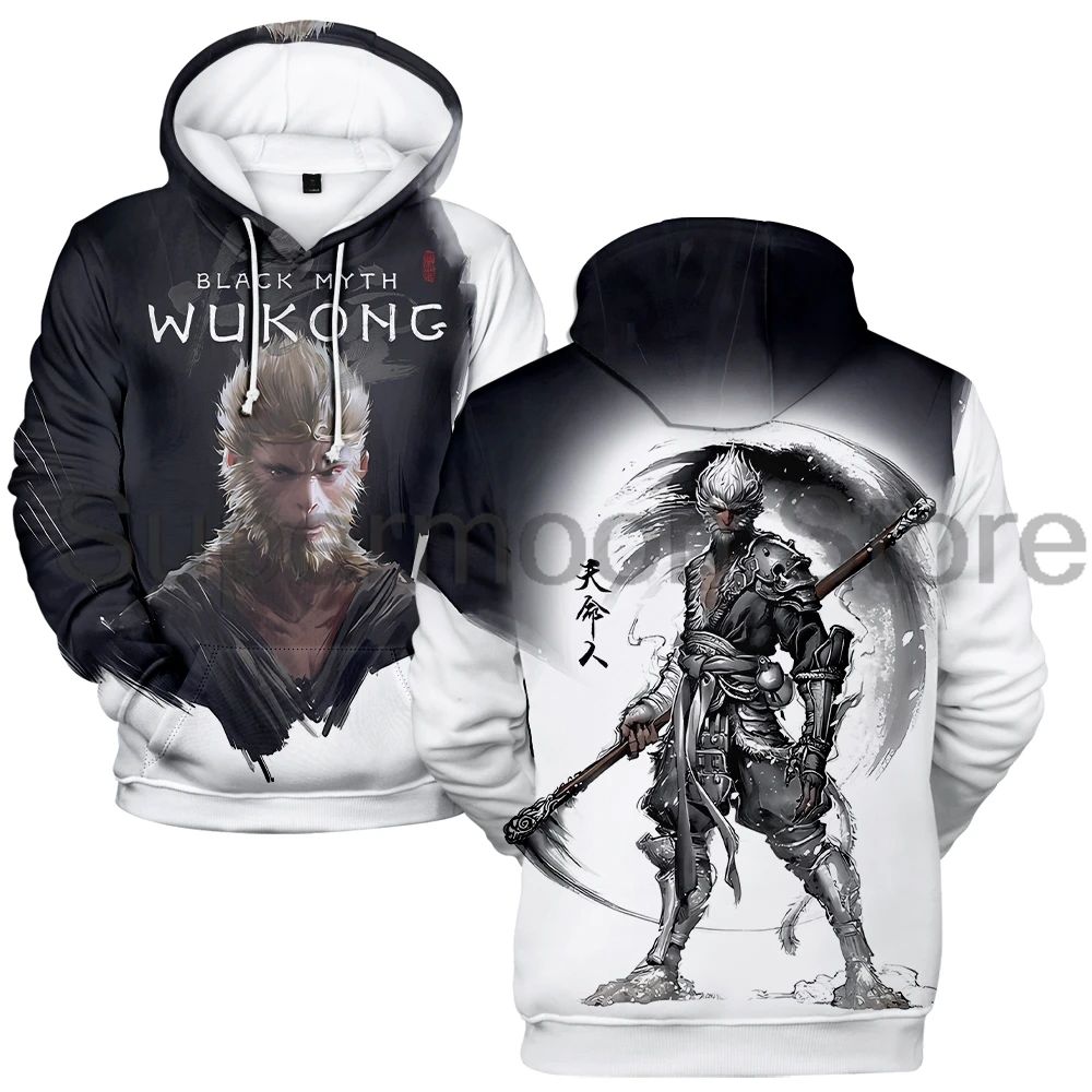 

Black Myth Wukong Hoodie 2024 Hot Game Long Sleeve Streetwear Women Men Hooded Sweatshirt 3D Clothes