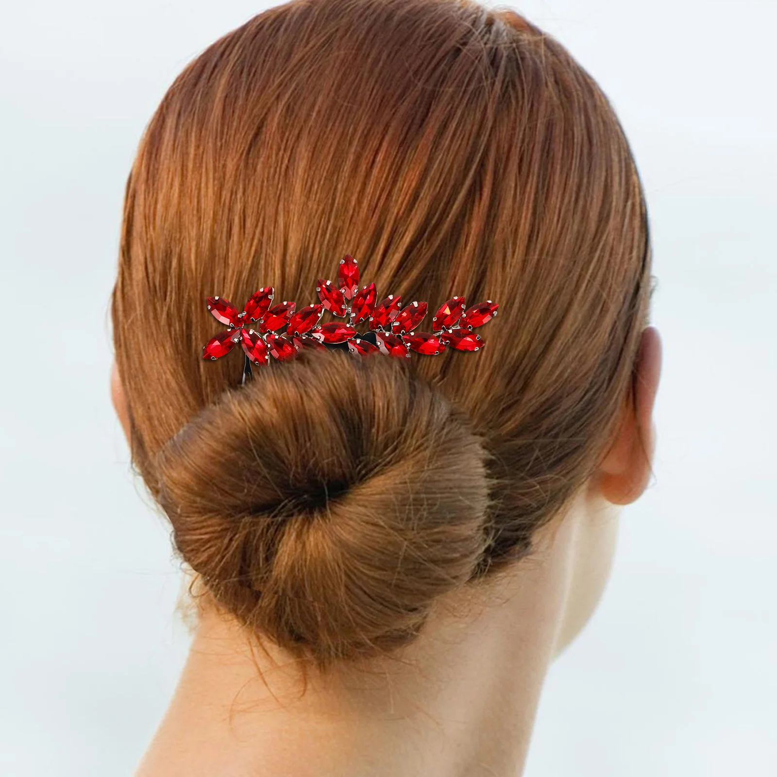 

Bridal Hair Comb Wedding Accessories Rhinestone Side Combs for Women Decorative HSJ6836SRED Simple Elegant Glamour Comfortable